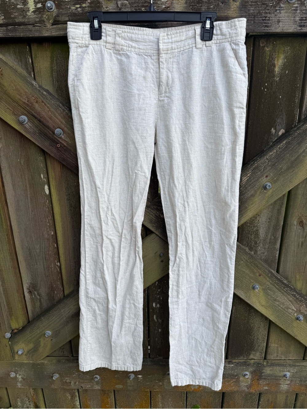 Zenana Outfitters Wide Leg Linen Pants in Off-White